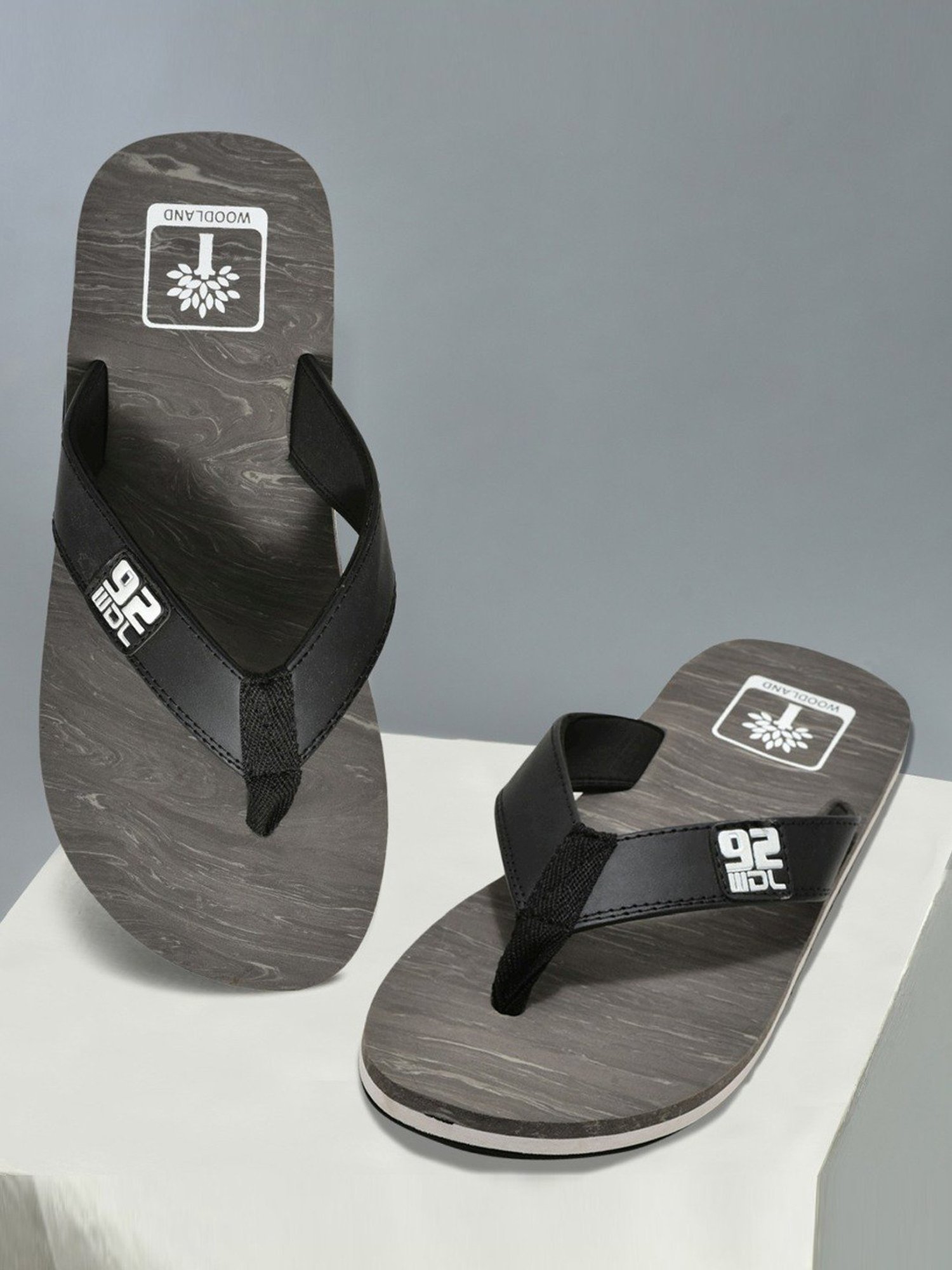 Woodland Men's Grey Flip Flops