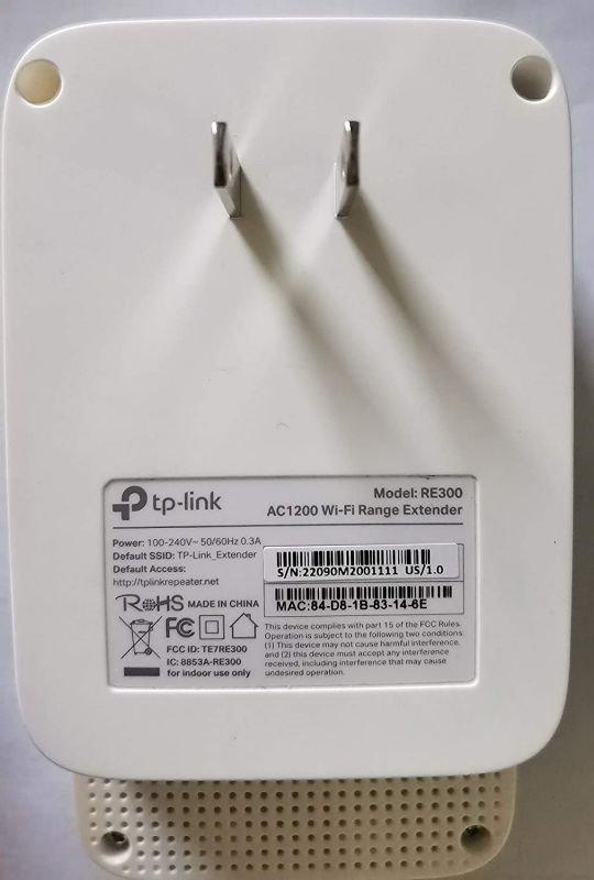 AC1200 WiFi Extender (RE300), Covers Up to 1500 Sq.ft and 25 Devices, Up to 1200Mbps, Supports OneMesh, Dual Band Internet Repeater, Range Booster