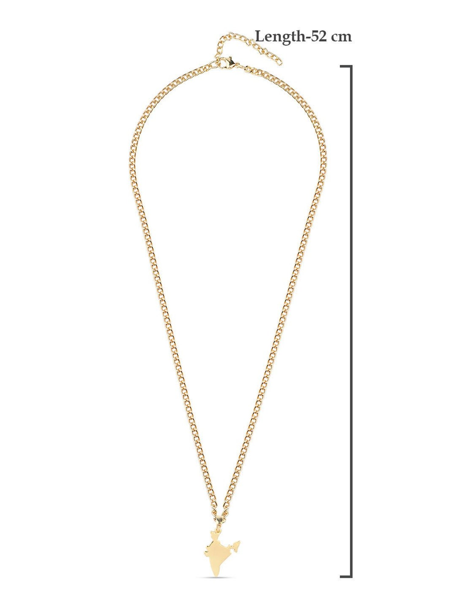 The Bro Code Gold-Plated India Pendant Necklace for Men