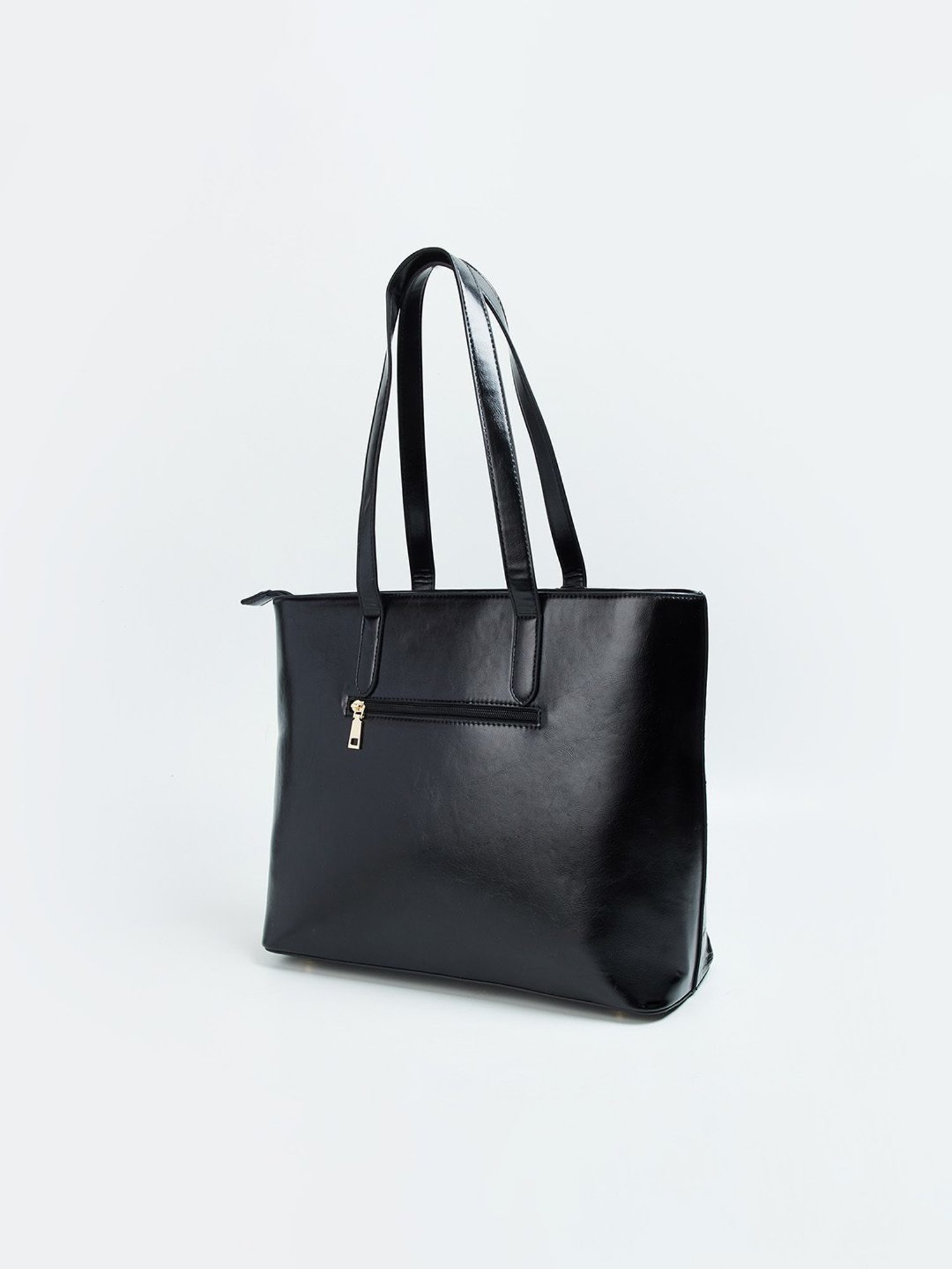 Code by Lifestyle Black Textured Tote Bag