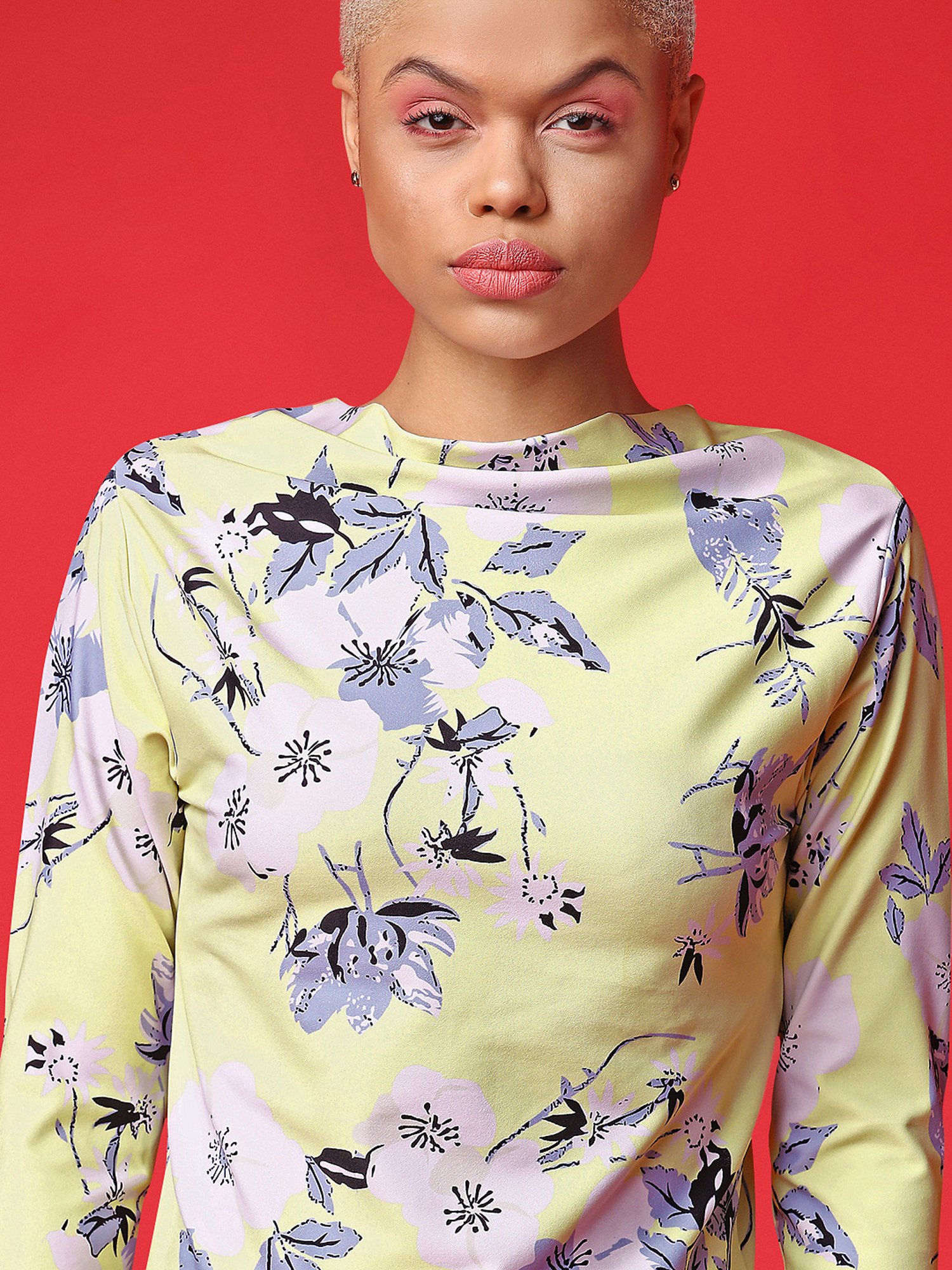 PURVAJA Yellow Printed Top