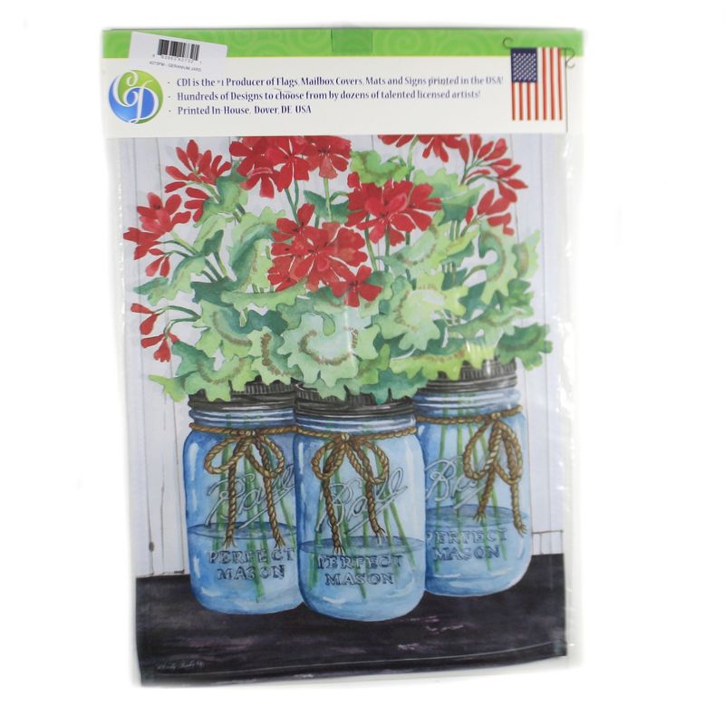 Home & Garden 18.0" Geranium Jars Mason Jar Summer Custom Decor  -  Flags