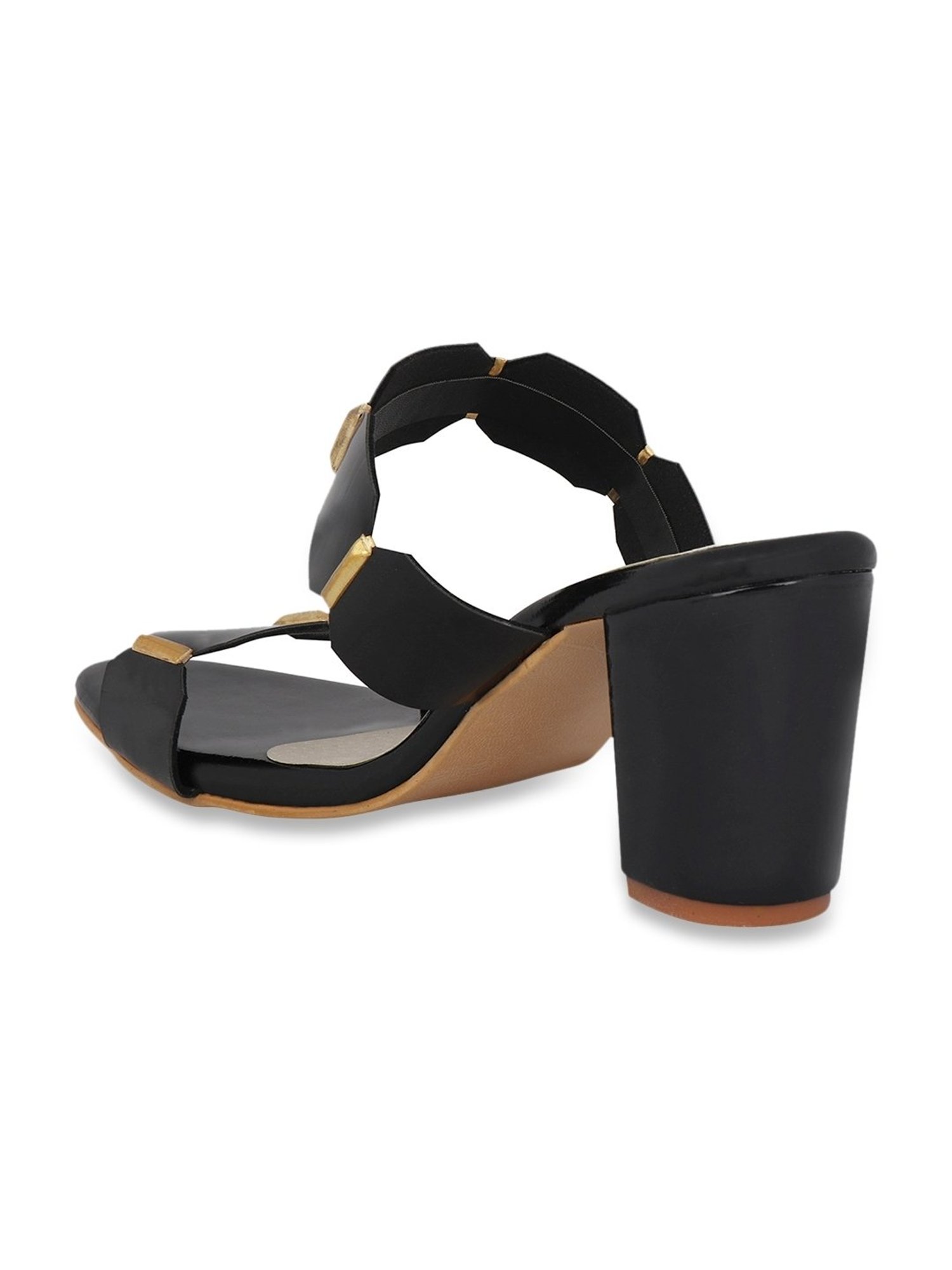 Shoetopia Women's Black Casual Sandals