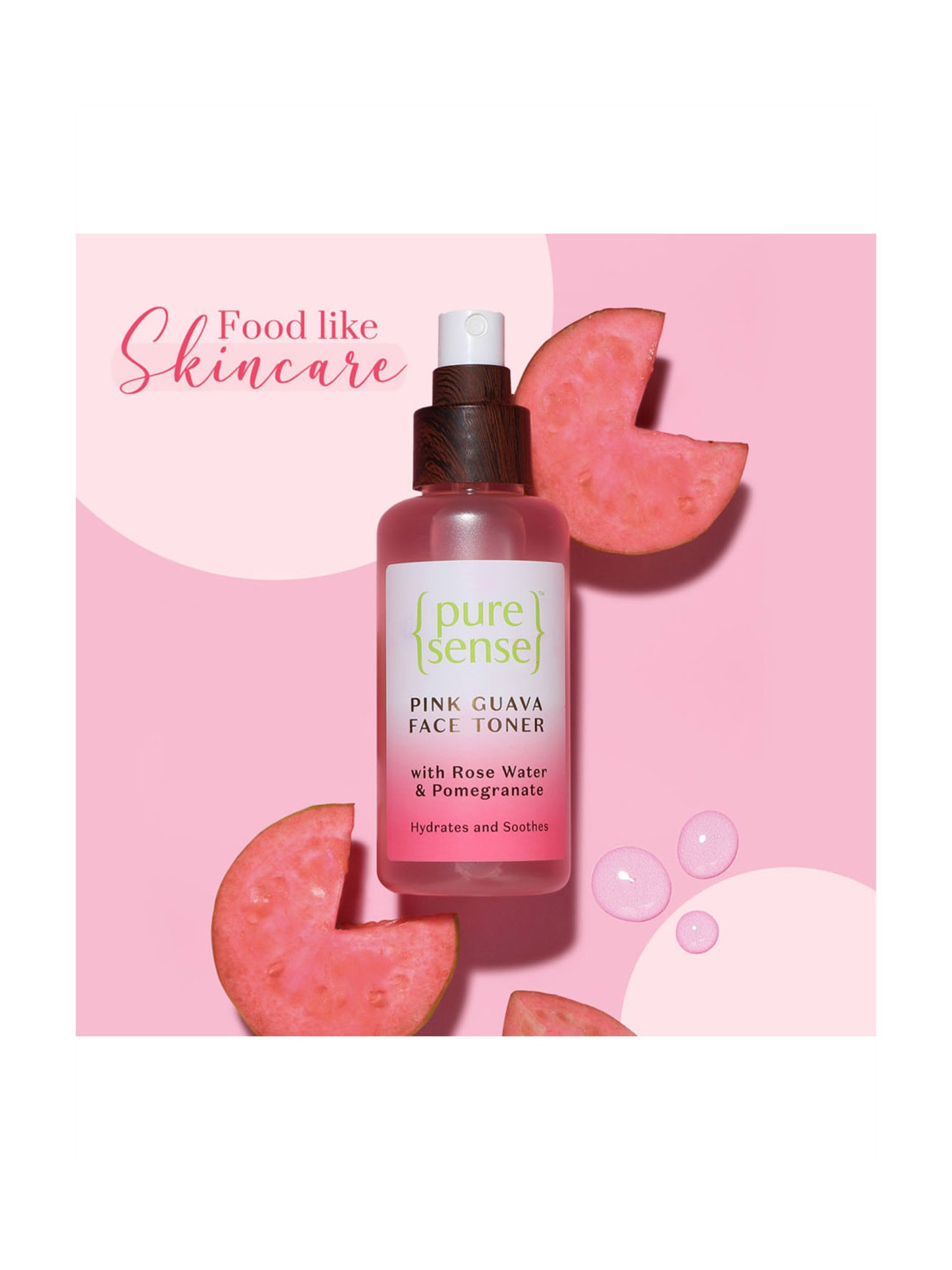 Pure Sense Pink Guava Face Toner with Rose Water & Pomegranate - 100 ml