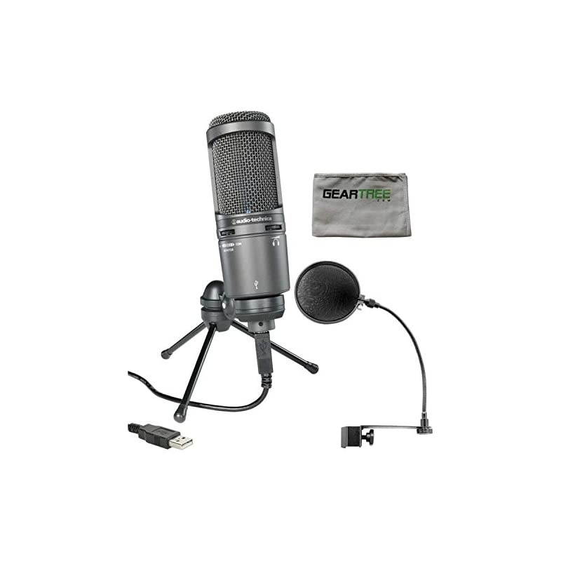 AT2020USB Plus Condenser Microphone with Pop Filter