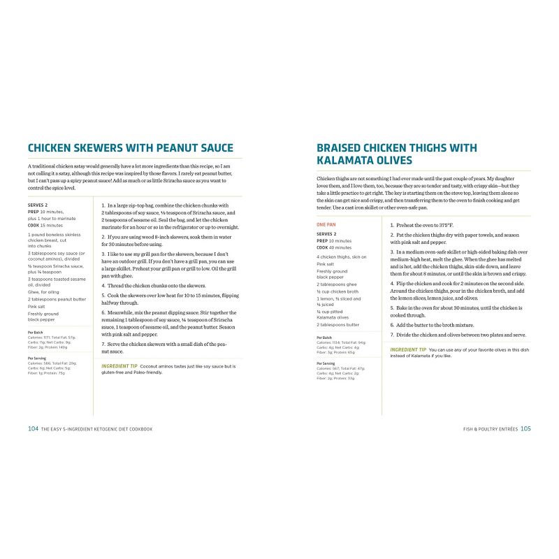 Easy 5-Ingredient Ketogenic Diet Cookbook : Low-Carb, High-Fat Recipes for Busy People on the Keto Diet - by Jen Fisch (Paperback)