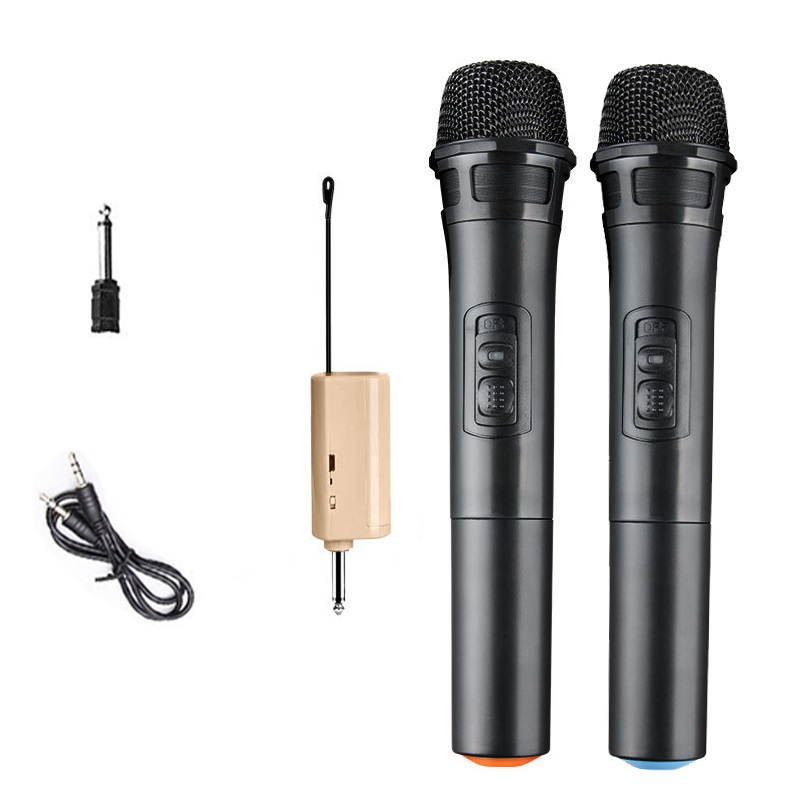 2 Channel 50Hz-15KHz Pro UHF Wireless Microphone System Cordless Mic + Receiver