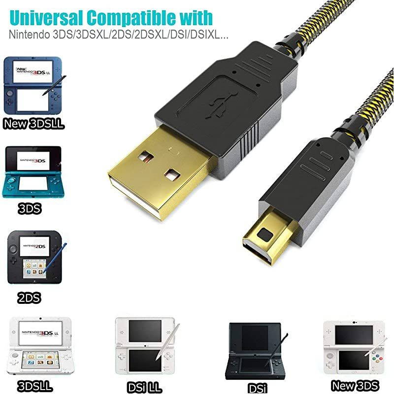 10FT 3DS Charging Cable High Speed Premium USB Power Charger for Nintendo 3DS XL 3DS 2DS DSiDSi XL