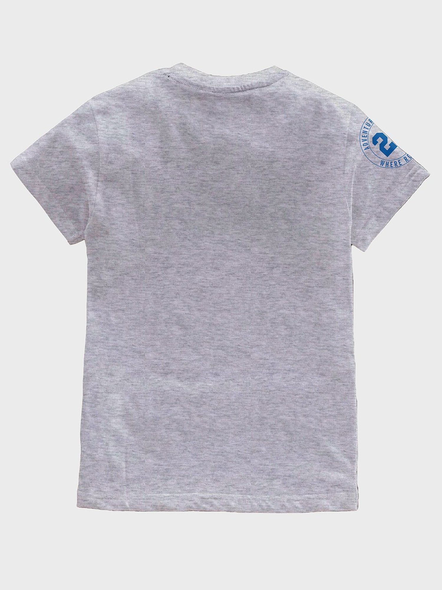 Codez Kids Grey Melange & Black Printed T-Shirt (Pack Of 2)