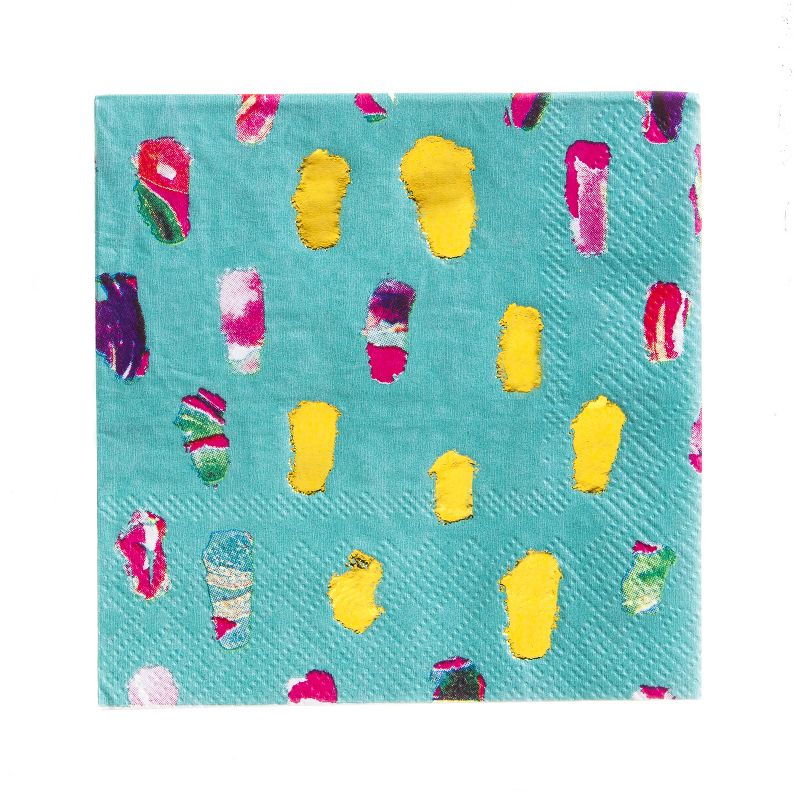 Evergreen Cypress Home Boho Floral Party Paper Cocktail Napkins, 20 count