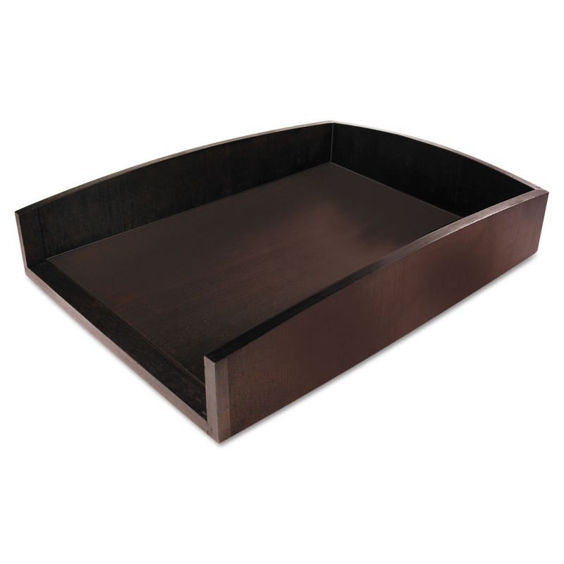 Artistic Eco-Friendly Bamboo Curves Letter Tray Letter Espresso Brown ART11002C