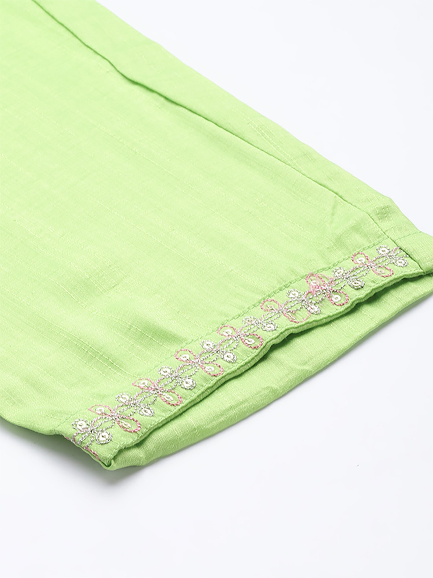 Indo Era Green Embroidered Kurta Pant Set With Dupatta