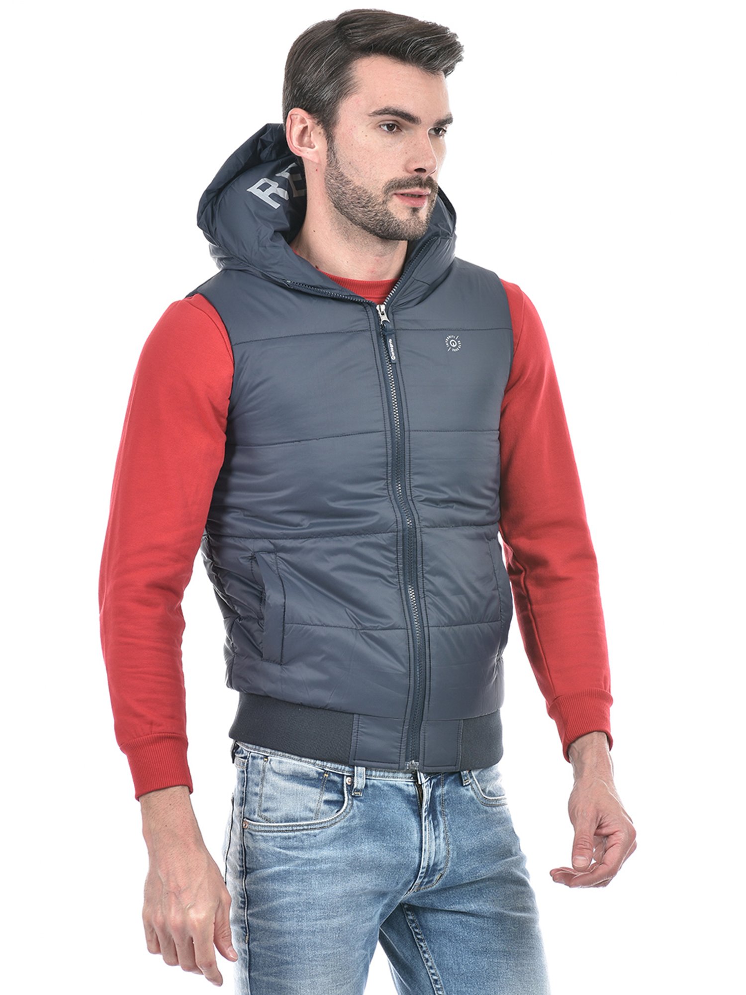 Integriti Dark Navy Regular Fit Hooded Jacket