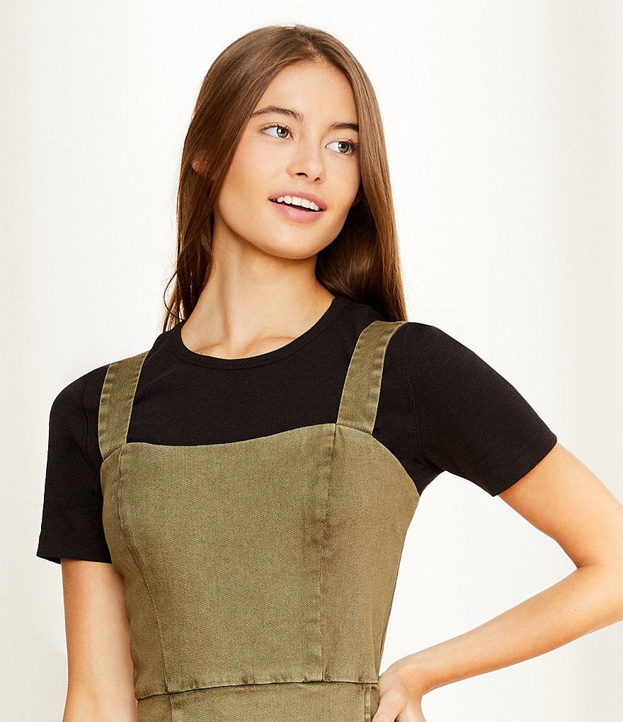 Copper Key Knit Short Sleeve Ribbed Knit Tee