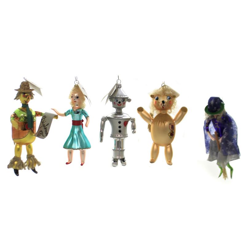 Laved Italian Ornaments Mago Di Oz Dorothy Lion Tinman Scarecrow  -  Tree Ornaments
