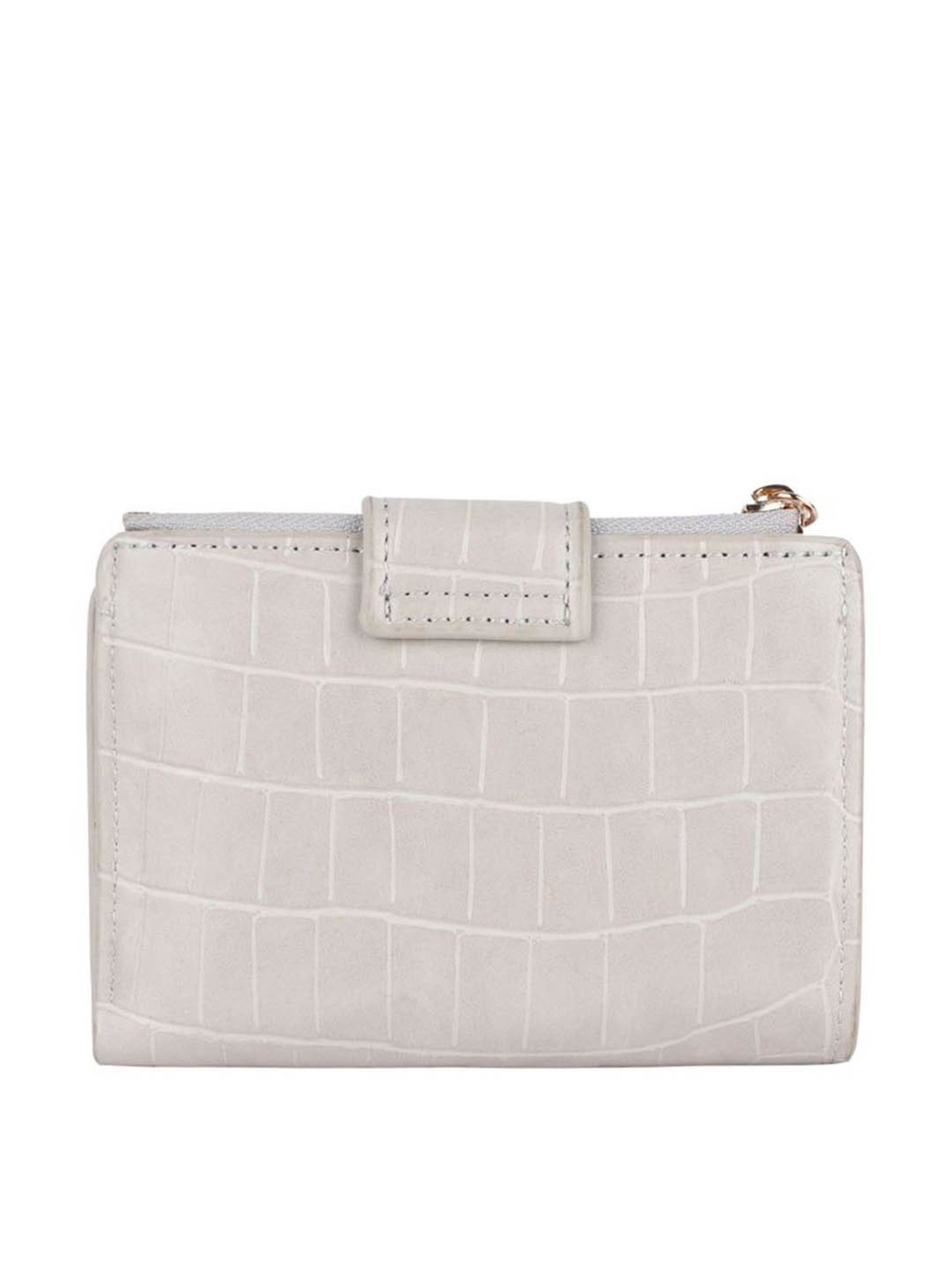 Lino Perros Grey Textured Bi-Fold Wallet for Women