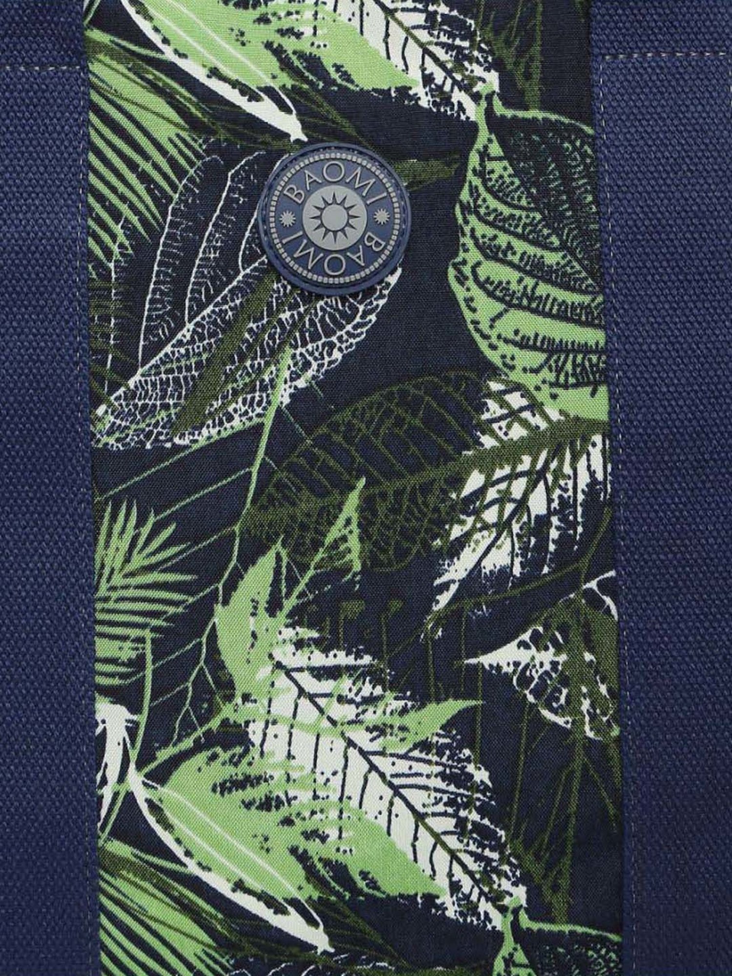 Baomi Blue & Green Printed Medium Tote Handbag