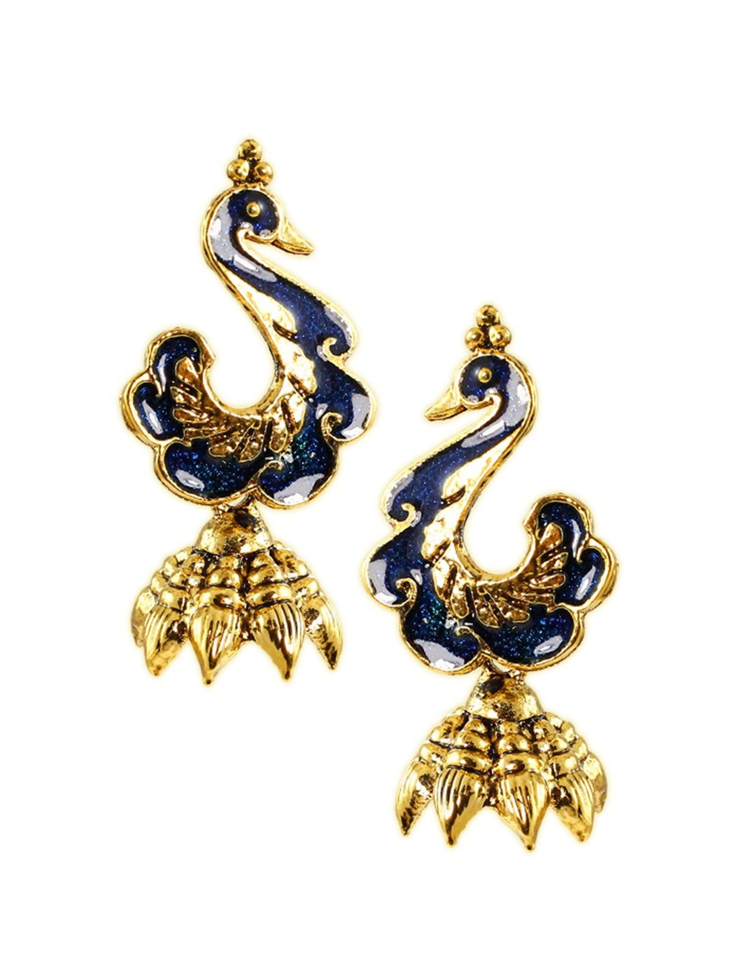 Sri Jagdamba Pearls White Alloy Classic Necklace & Earring Set