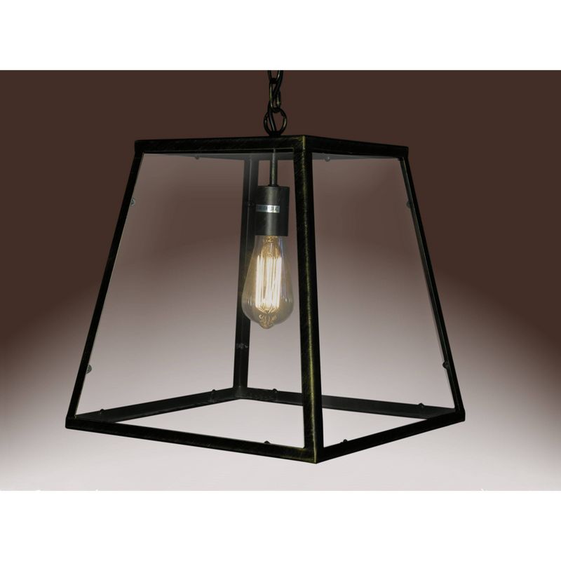 14" x 14" x 14" Minerva 1 Light Edison Lamp Black - Warehouse of Tiffany