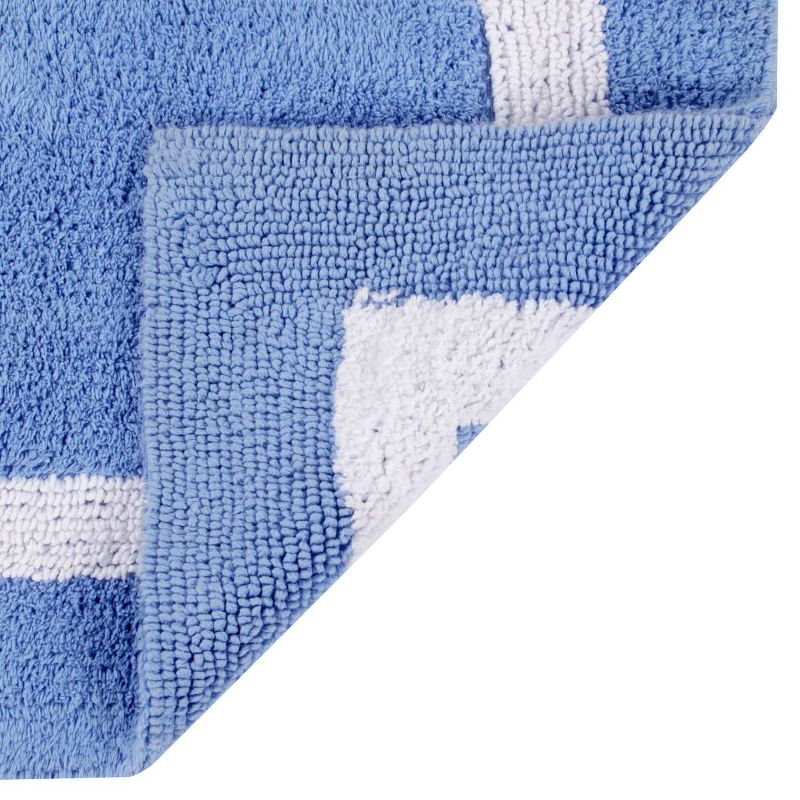 2pc Hotel Collection Bath Rug Set Blue/White - Better Trends