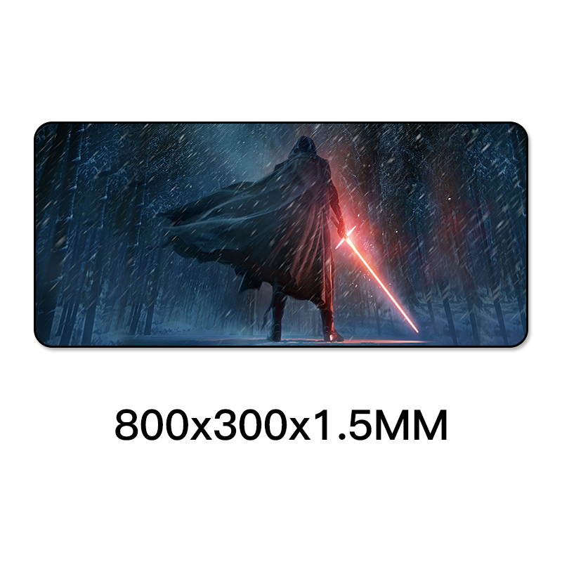 HISPETECH Star Wars Mouse Pad 800x300mm Large Mouse Pad Locking Edge Nature Rubber Computer Gaming Mousepad XL for PC Laptop Desktop