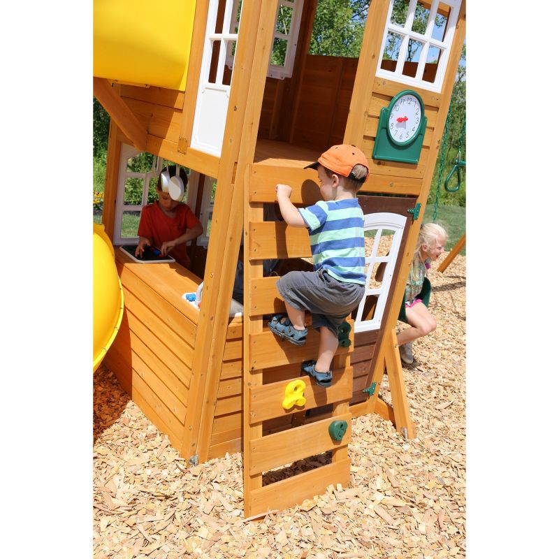 KidKraft Creston Lodge Wooden Swing Set/Playset