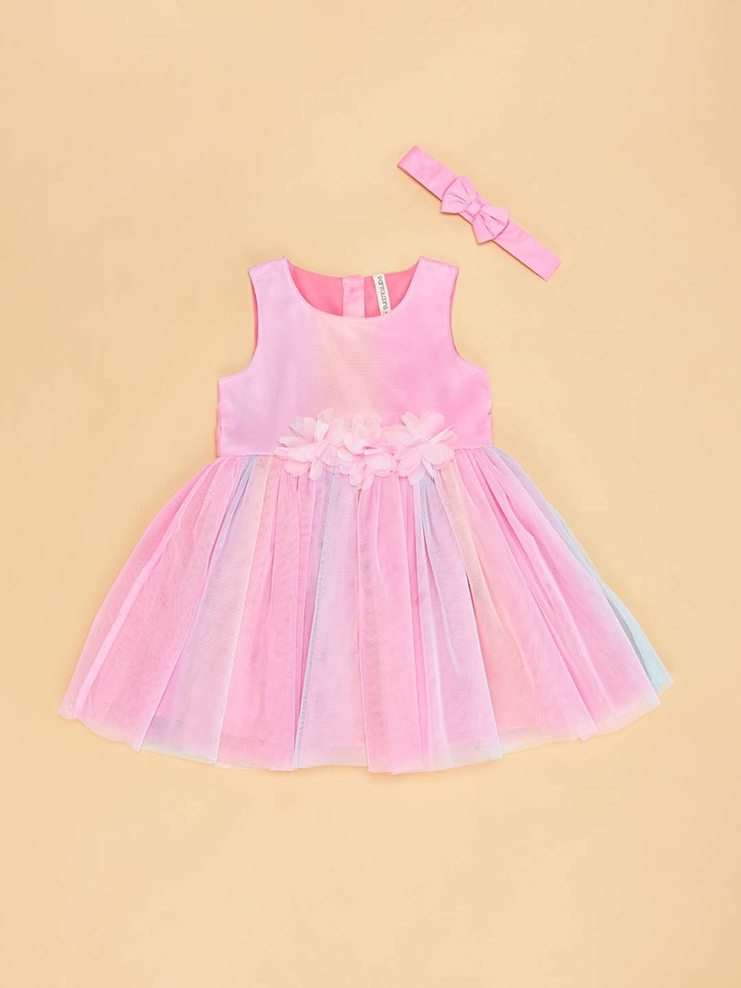 Pink Chick Kids Navy Solid Party Gowns