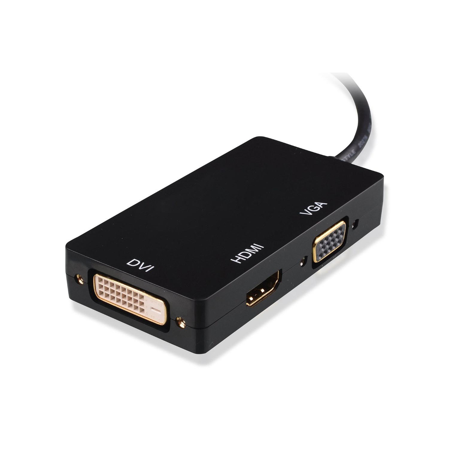 DisplayPort to VGA DVI HDMI Video Converter - Black