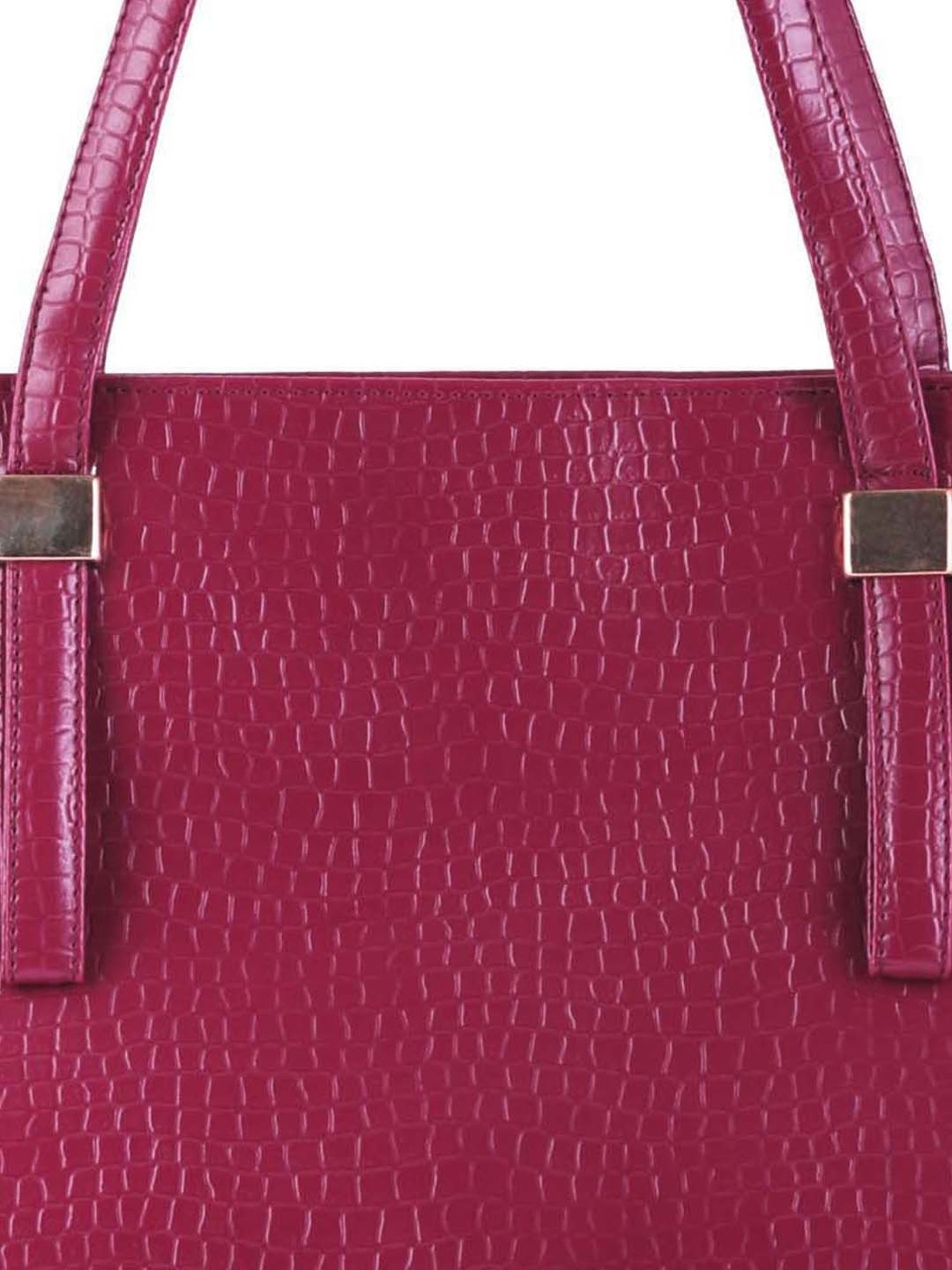 Toteteca Red Textured Medium Tote Handbag