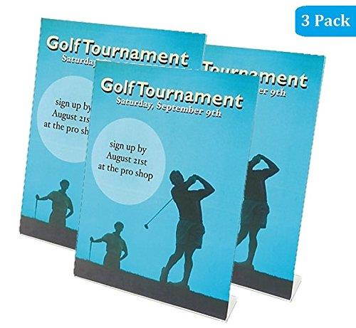 1InTheOffice Slanted Sign Holder 8.5 x 11"3 Pack"