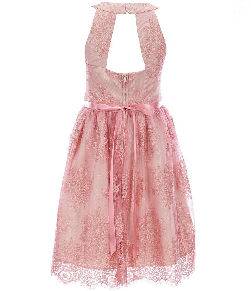 Bonnie Jean Big Girls 7-16 Sequin/Ombre Handkerchief-Hem Dress