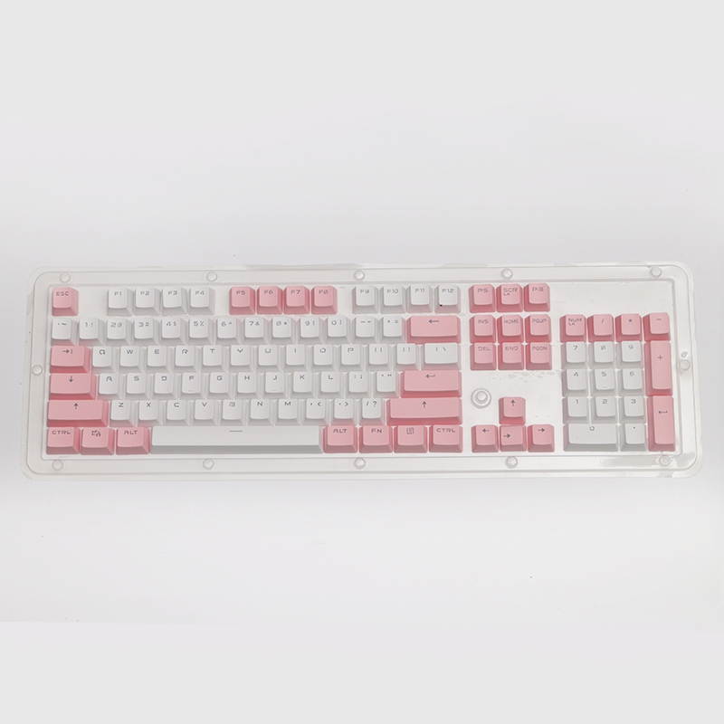 Royal Kludge RK 104 Durable PBT Keycaps Keycaps for Mechanical Keybpoard,High Translucency( Blue/White)