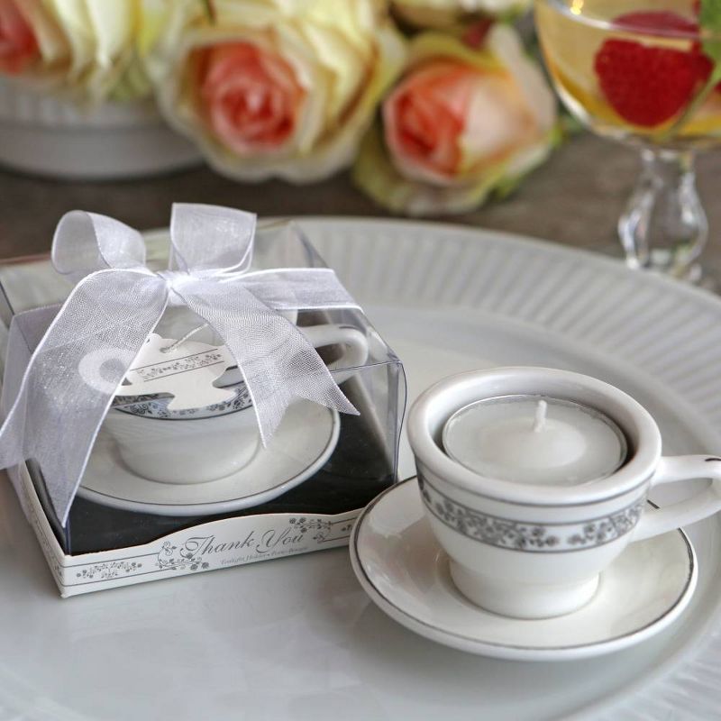 12ct Teacups and Tealights Miniature Porcelain Tealight Holders