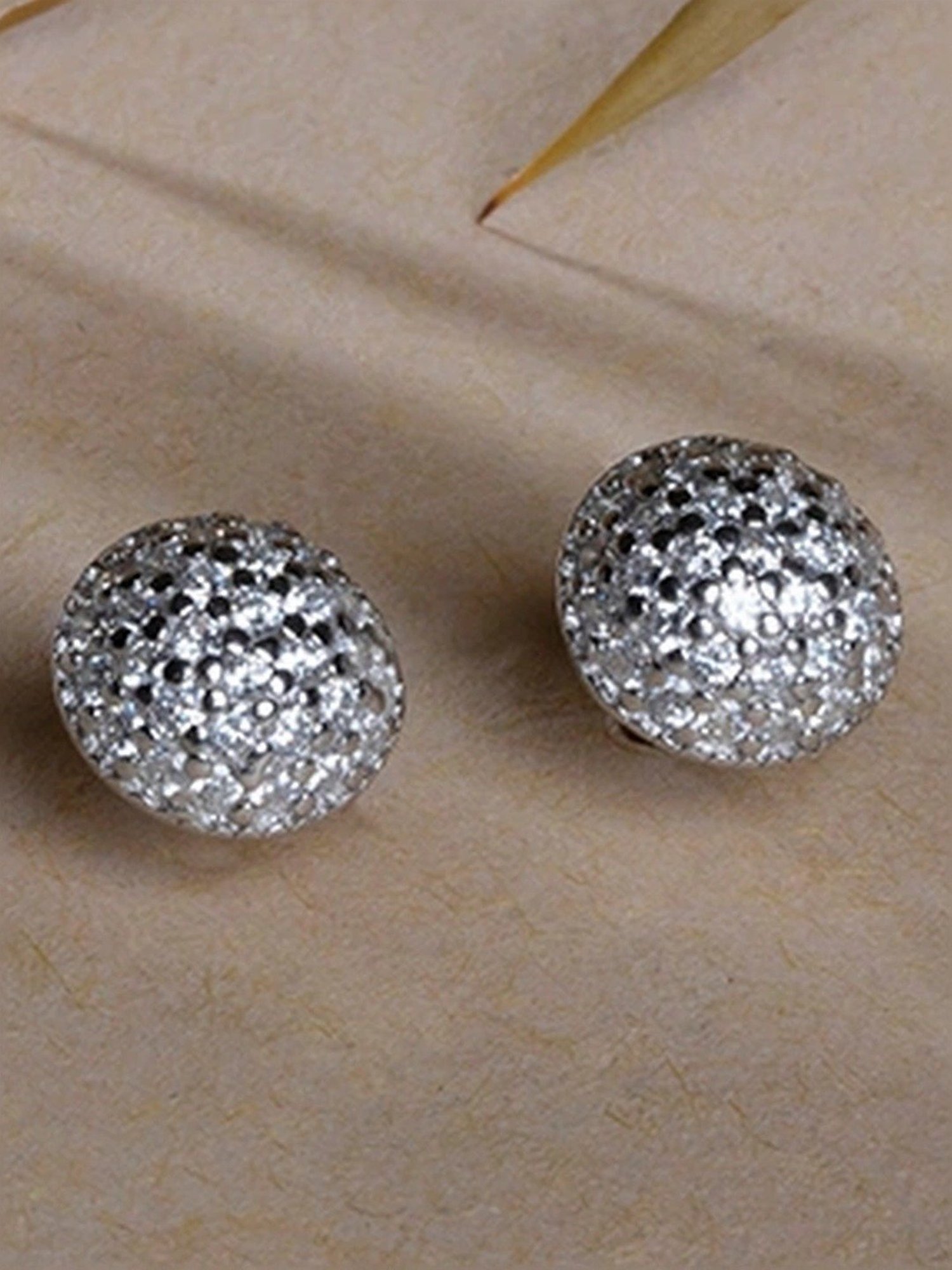 Touch925 Sterling silver White Disco CZ Tops for Women & Girls