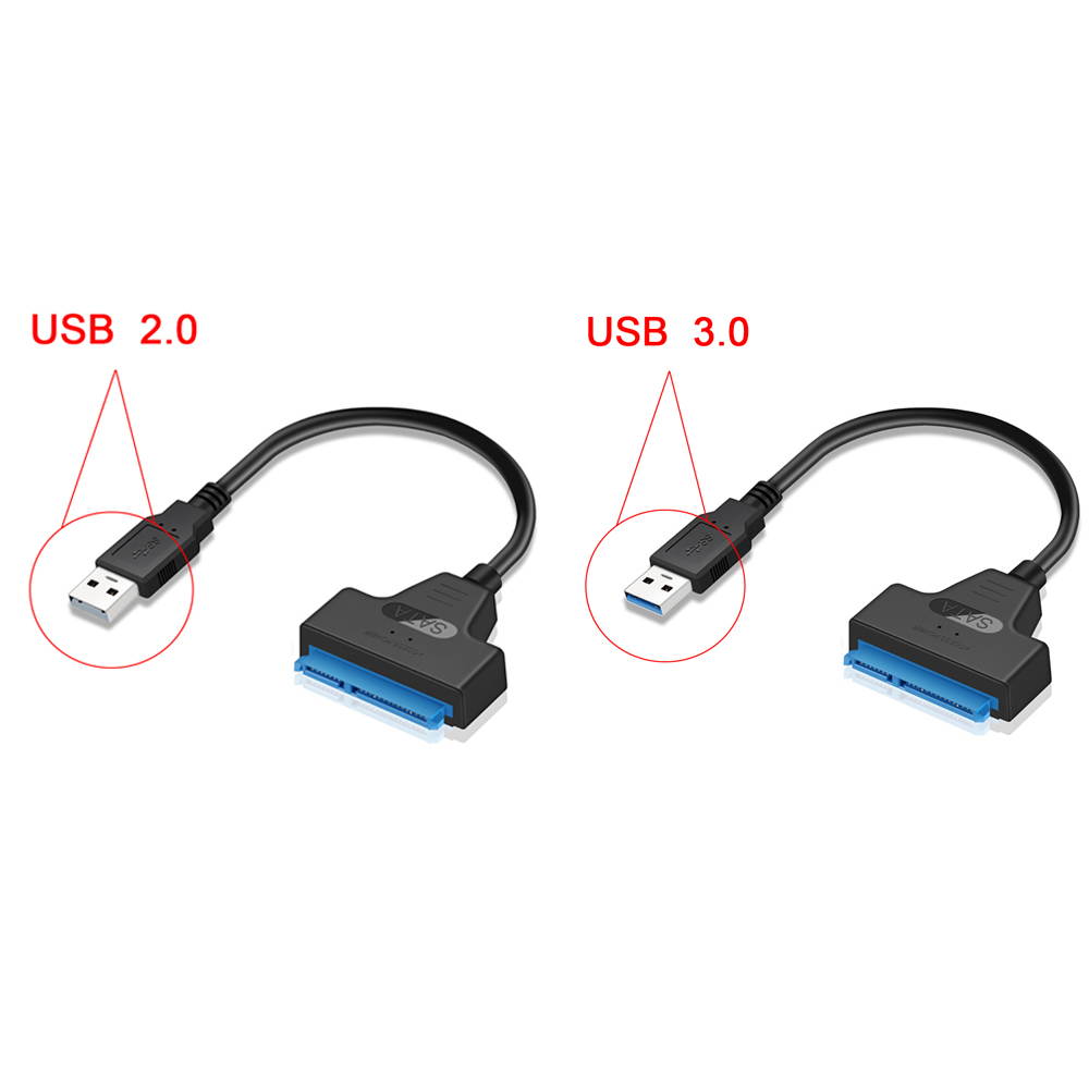 High Speed USB 3.0 to SATA 3 Cable Adapter Up to 6 Gbps Support 2.5 Inch External SSD HDD Hard Drive 22 Pin Sata III Converter Hard Drive Adapters