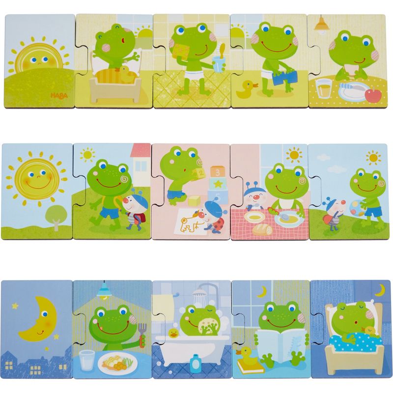 HABA Sequencing Puzzle and Matching Game Mr. Froggy's Day