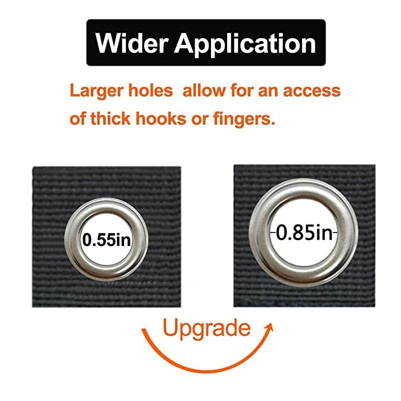 Organization and Storage 6 Pack Extension Cord Organizer Cable Holder 138InchUnfolded Suitable for Home Shop Boat and RV with Grommet for Hanging on Both Nails or Hooks Black