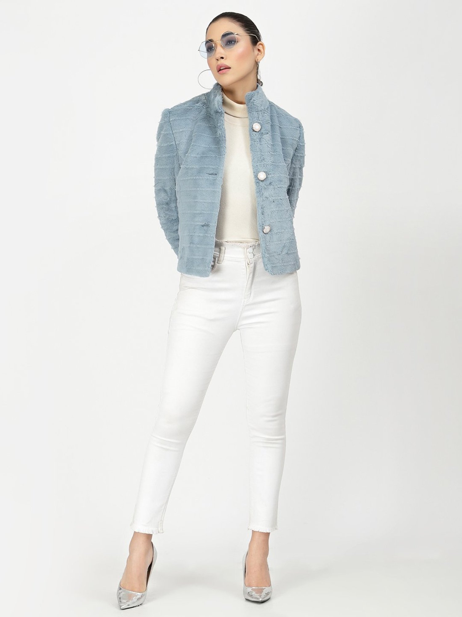 Juelle Sky Blue Casual Jacket