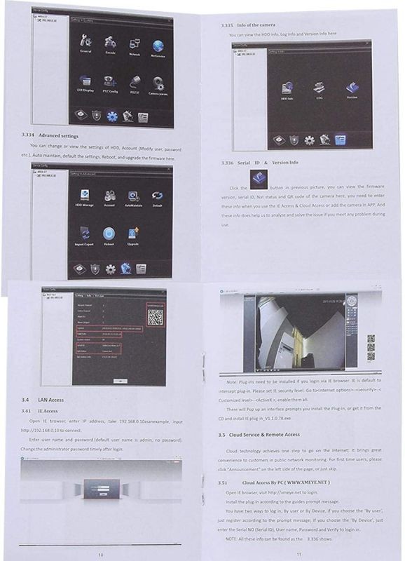 Surveillance Camera HD Security Camera ABS Plastic with Infrared Night Vision