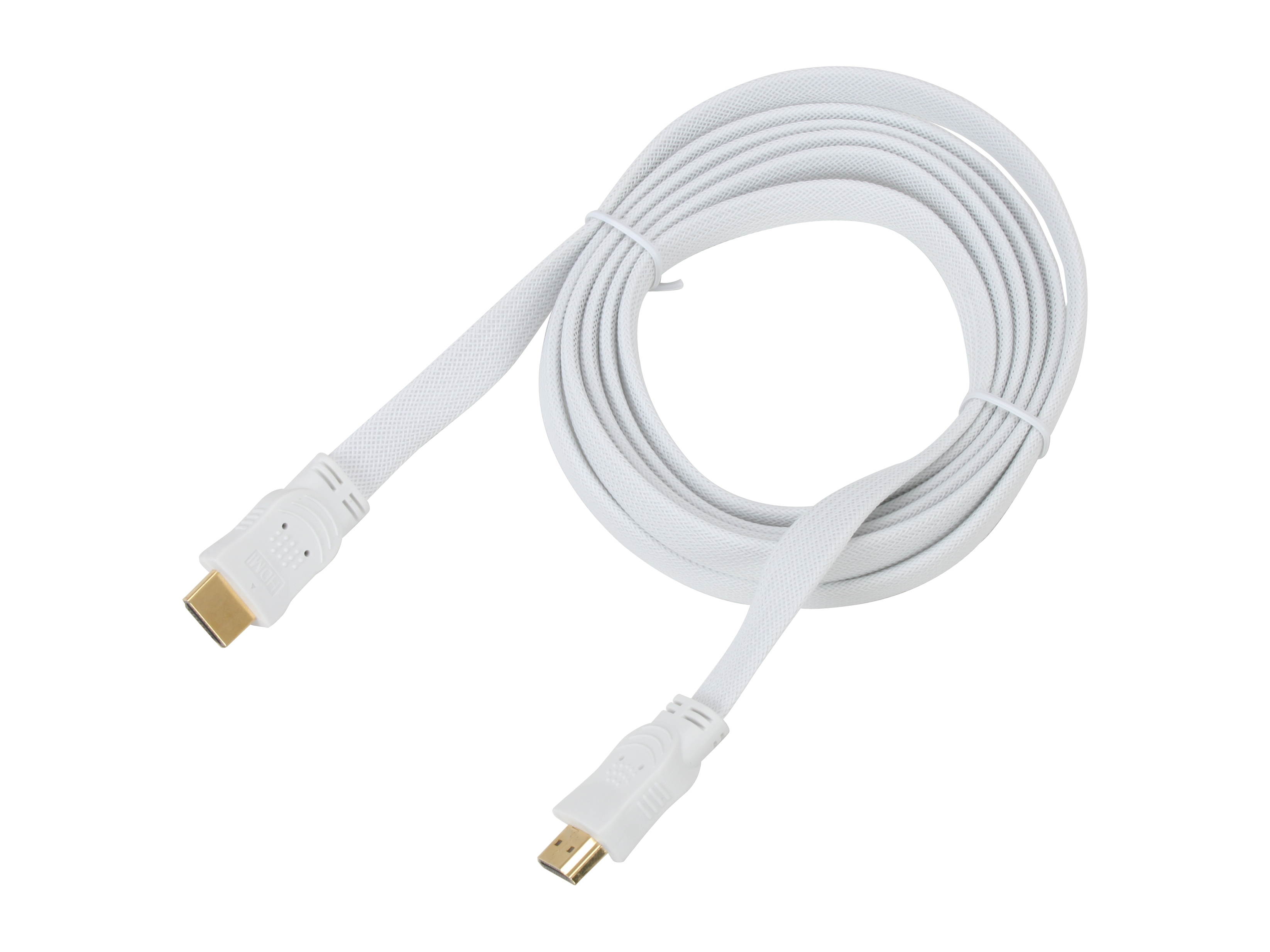 BYTECC HM-F2MW 6 ft. HDMI High Speed Male to Male White Cable - Retail pack
