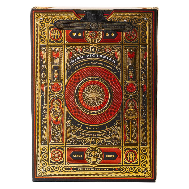 High Victorian Playing Cards Red
