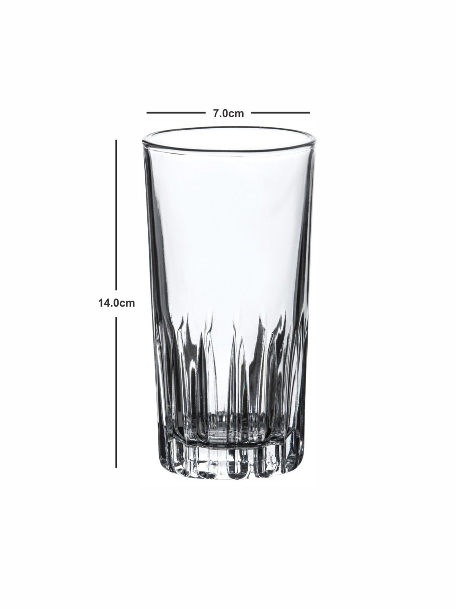 ROXX Transparent Glass Tumbler - Set of 6 (340ml)