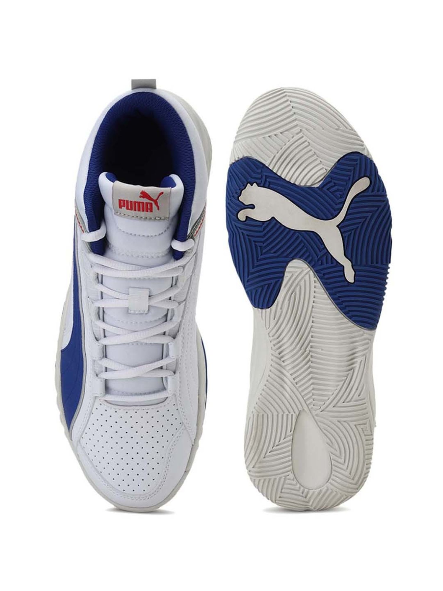 Puma Men's Rebound Future Evo White Ankle High Sneakers