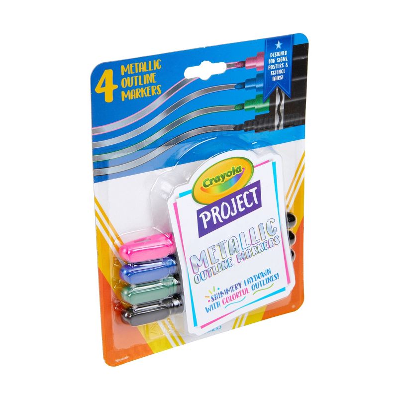 4ct Crayola Project Outline Markers - Metallic Colors