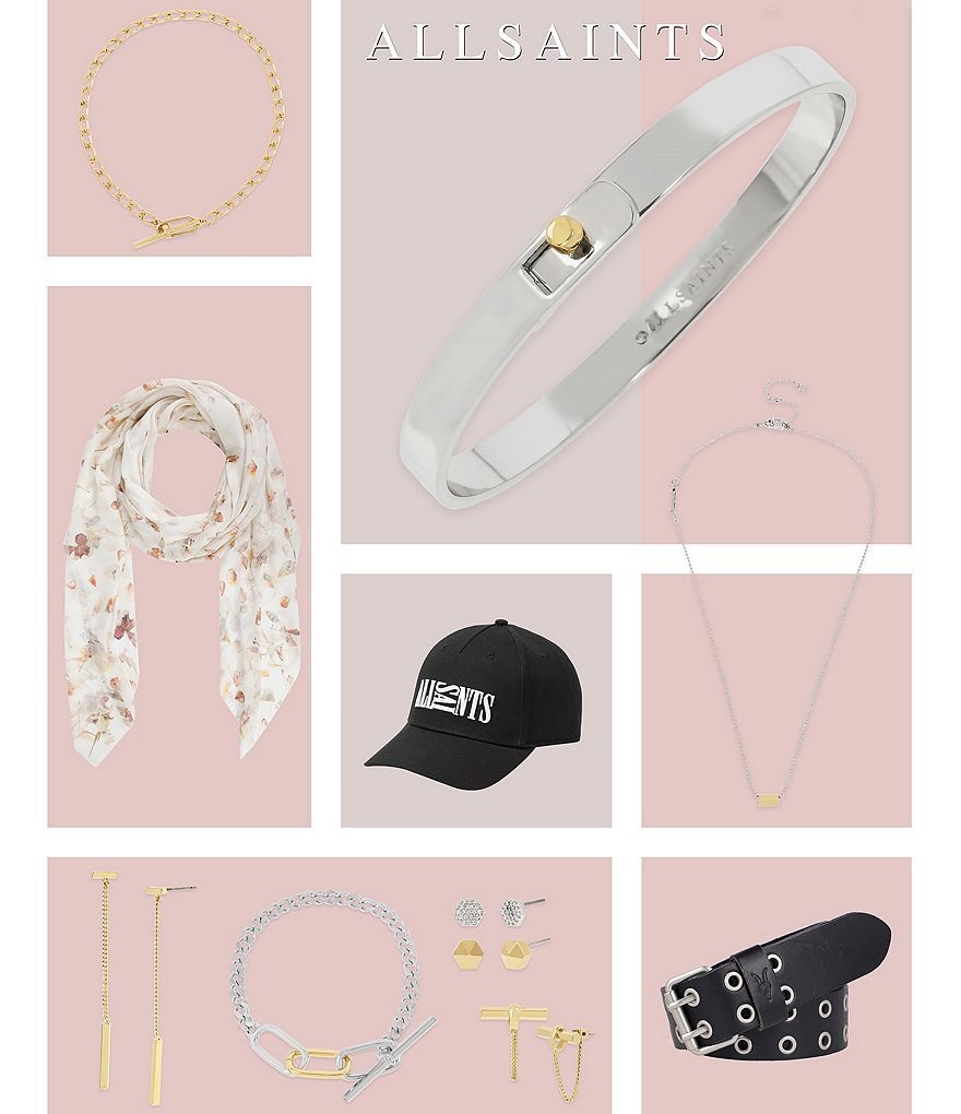 AllSaints Chain Link Toggle Necklace