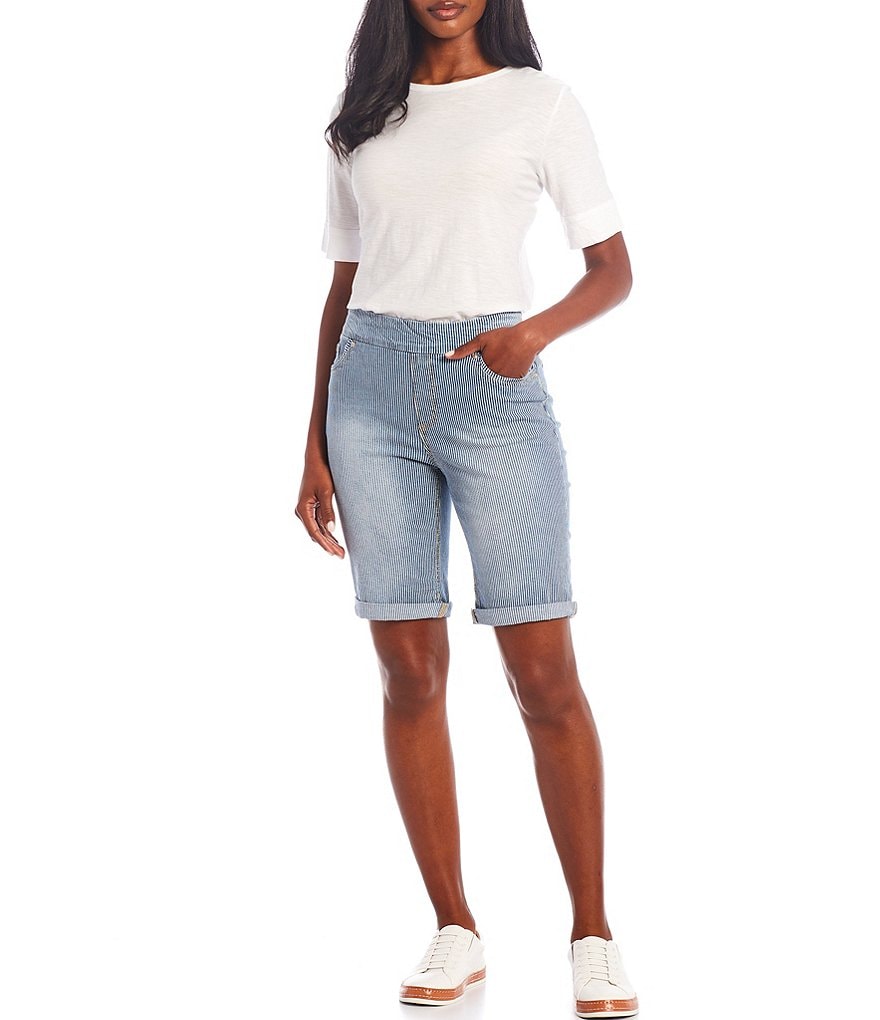 Allison Daley Petite Size True Navy Pull On Bermuda Shorts