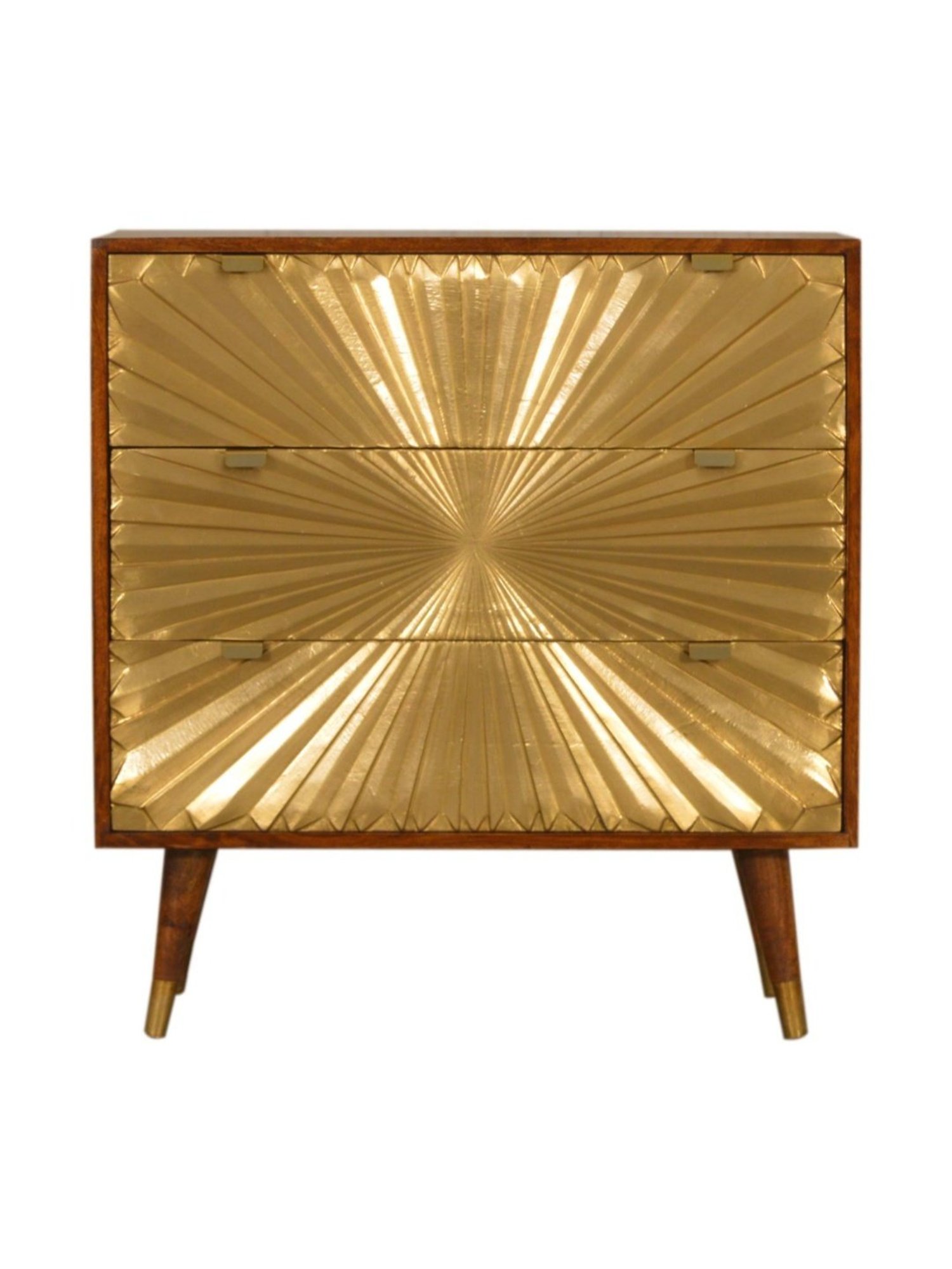 Artisan Furniture Manila Gold & Brown Wood Chest