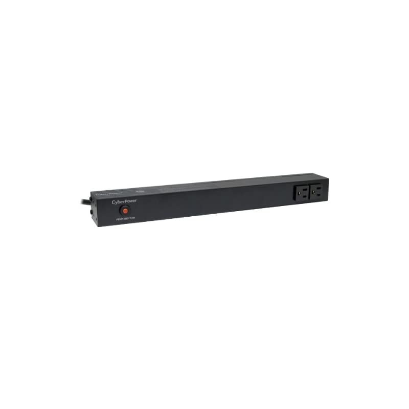 PDU15B2F10R Basic PDU, 100-125V/15A, 12 Outlets, 1U Rackmount