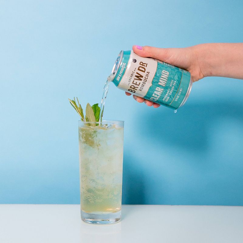 Brew Dr. Kombucha Clear Mind - 12 fl oz Cans/4pk