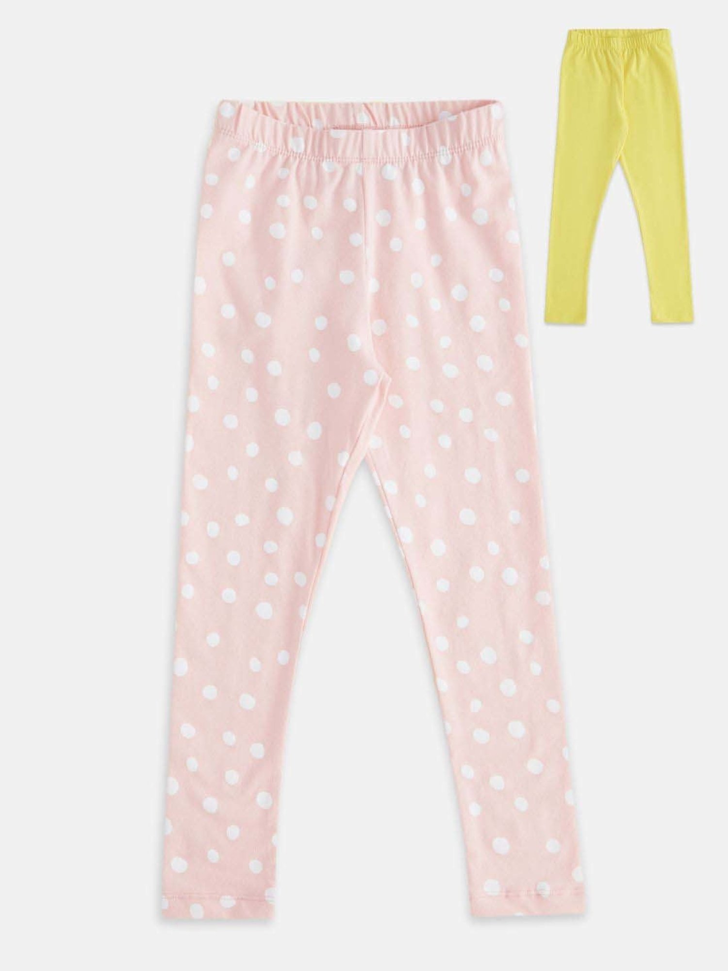 Jockey Kids White & Black Cotton Striped Leggings